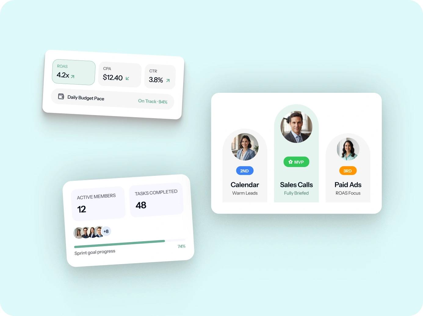 A High-Ticket Closer on every sales call, fully briefed on your offer. Your coaching sold at full price, without you on the call.